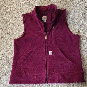 Carhartt Burgundy Fleece Vest
